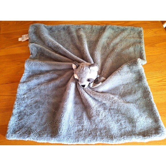 Little Miracles Large Gray Raccoon Lovey Plush Security Blanket 30" 6 Months + - Picture 9 of 11